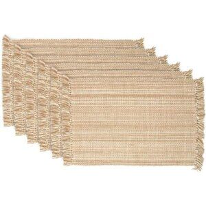 Tabletop Collection, Placemat Set3x19, Taupe, 6 Piece